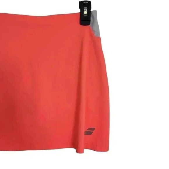 Babolat Girl's Fleuro Red & Gray Waistband Tennis Skirt w Briefs - Picture 10 of 12